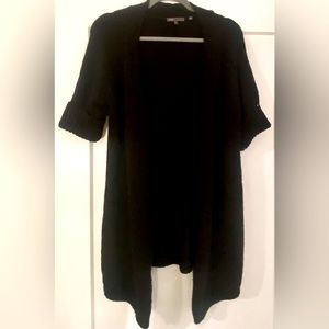 women’s black open front cardigan